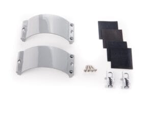 2x Clamcleat CL244/S5  Ash Grey Strap, 4x Screws, 4x Rubber