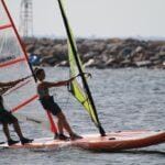 windsurfing in tandem