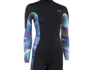 IOW Wetsuit Amaze Shorty 2.0 LS Back Zip women tropical-palm-glitch