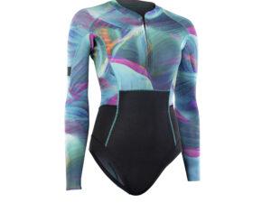 IOW Wetsuit Amaze Hot Shorty 1.5 LS Front Zip women tropical-palm-glitch