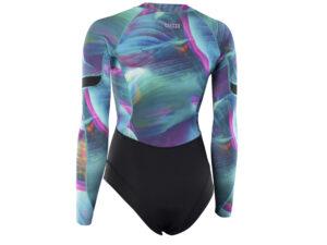 IOW Wetsuit Amaze Hot Shorty 1.5 LS Front Zip women tropical-palm-glitch